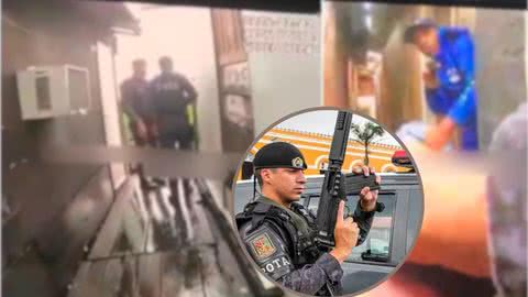 Imagens obtidas através da câmera corporal do soldado da Rota Samuel Wesley Cosmo. - Imagem: Divulgação / Policia Militar