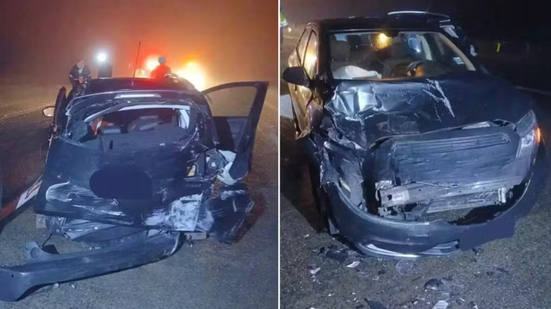 O acidente ocorreu por volta das 3h, na altura do km 46. - Imagem: ARTESP