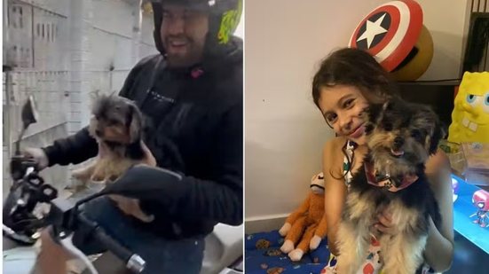 Cleyton voltou para casa após quatro dias longe da família; tutores afirmam que o animal retornou assustado e com comportamento diferente do habitual - Imagem: Arquivo pessoal
