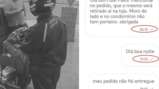 Imagens apresentadas no processo ajudaram a comprovar que a entrega não foi concluída, fundamentando a decisão do Tribunal de Justiça de São Paulo que condenou a plataforma ao pagamento de indenização à consumidora - Imagem: Reprodução