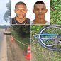 João Victor Silva Moraes, à esquerda, é investigado pelo atropelamento de Leonardo Tobias Ferreira, à direita, na Rodovia Benedito Pascoal de França (SP-165), em Eldorado - Imagem: Reprodução