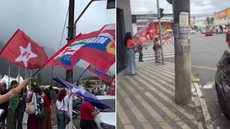 Três mulheres relataram agressões durante manifestação de apoio à reeleição do presidente Lula, realizada no domingo (18), na Avenida 24 de Dezembro, em Peruíbe. Uma quarta participante denunciou ameaça. O caso é investigado pela Polícia Civil - Imagem: Redes sociais