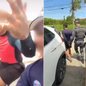 Dois jovens, de 18 e 20 anos, foram detidos pela Polícia Militar em Itanhaém após a circulação de vídeos de roubos de joias nas redes sociais - Imagem: Reprodução