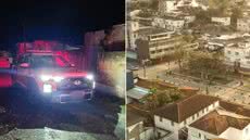 Homem de 41 anos foi morto a tiros na noite de domingo (28) em Registro; Polícia Civil investiga o caso e apreendeu cápsulas de munição encontradas na cena do crime - Imagem: Rodrigo Sales/Hot News e Carlos Abelha/TV Tribuna