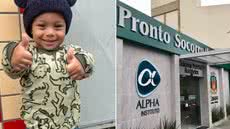 Família de Matteo Lima Albertino cobra esclarecimentos sobre os atendimentos realizados antes da morte da criança; Prefeitura de Cubatão instaurou sindicância para apurar o caso - Imagem: Arquivo pessoal e Divulgação