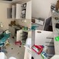 Consultório odontológico ficou revirado após invasão criminosa durante a madrugada no Guarujá; equipamentos e materiais de trabalho foram furtados - Imagem: Arquivo Pessoal