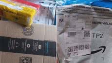 Uma moradora de Peruíbe afirma ter pago R$ 6.332 por um iPhone 17 comprado pela Amazon, mas encontrou um pacote de biscoitos cream cracker dentro da encomenda - Imagem: Arquivo Pessoal