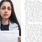 Marcelly Peretto, acusada de envolvimento na morte do irmão Igor Peretto, enviou uma carta ao juiz responsável pelo caso em Praia Grande (SP). No documento, ela nega participação no crime - Imagem: Reprodução