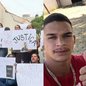 Kayky Nelson, de 21 anos, foi encontrado com a cabeça presa na grade da janela da casa de sua ex-companheira em Eldorado - Imagem: Reprodução/ TV Tribuna/ Arquivo Pessoal