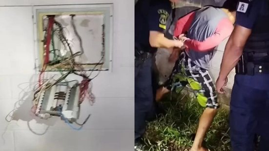 O homem, que não reagiu à abordagem, foi levado à delegacia e está à disposição do Poder Judiciário - Imagem: Reprodução