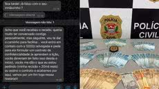 Jovem é indiciada por extorquir o patrão que teve envolvimento amoroso - Imagem: Divulgação/ Polícia Civil