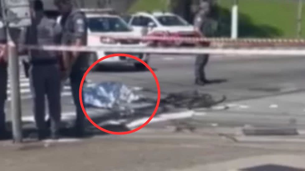 A perícia isolou o local do acidente para investigar as causas da colisão - Imagem: Reprodução