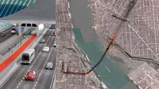 Com investimento de R$ 6,8 bilhões, o túnel promete transformar a mobilidade e a economia da região de Santos e Guarujá - Imagem: Divulgação