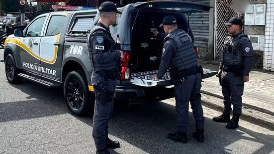 A perseguição começou quando a polícia identificou o veículo envolvido em um grande assalto - Foto: Divulgação / PM