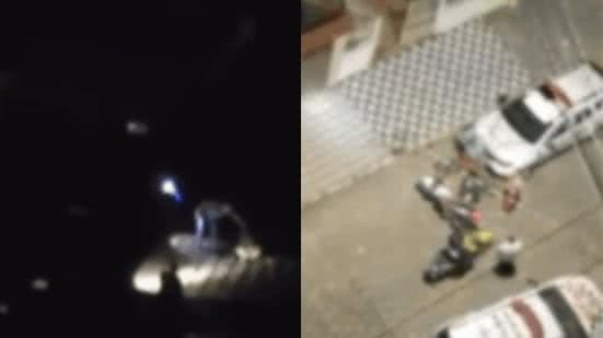 A comunidade se mobilizou para ajudar a polícia a capturar o homem que fugia pelos telhados após a tentativa de furto - Imagem: Reprodução
