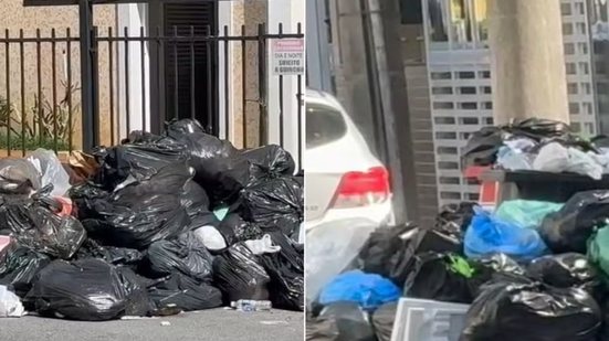 Após dias de paralisação, coletores retomam serviços e trabalham para reduzir acúmulo de lixo nas cidades da Baixada Santista - Imagem: Yasmin Braga / G1