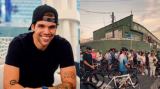 Ciclistas prestam homenagem a Lucca no local do atropelamento em Santos e cobram mais segurança nas vias - Imagem: Reprodução