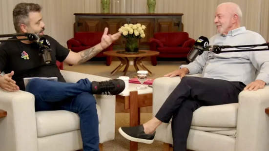 O presidente Luiz Inácio Lula da Silva participou de uma entrevista ao Flow Podcast nesta quinta-feira (1º) - Imagem: Reprodução
