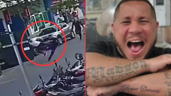 O ex-jogador Madson, famoso por sua passagem pelo Santos, se tornou notícia ao defender um cliente de um ladrão em Santos - Imagem: Reprodução/ Redes sociais