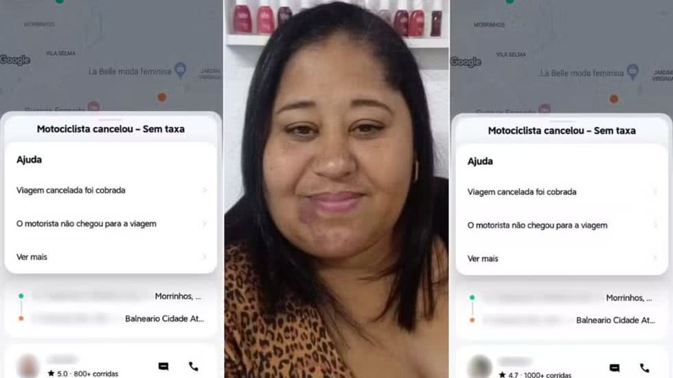 Manicure denuncia discriminação após cancelamentos de corridas por motociclistas de aplicativo - Imagem: Reprodução/ g1