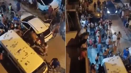 Ataque ocorreu na Rua do Meio, na comunidade México 70, no bairro Vila Margarida, em São Vicente (SP). Dupla fugiu após os disparos. - Imagem: Reprodução/Redes sociais