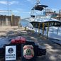 Mergulhadores da Marinha localizaram mais de 100 kg de droga presos ao casco de um navio no Porto de Santos. - Imagem: Marinha do Brasil