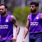 Maycon e Yuri Alberto em treino do Corinthians no CT Dr. Joaquim Grava - Foto: Rodrigo Coca/Agência Corinthians