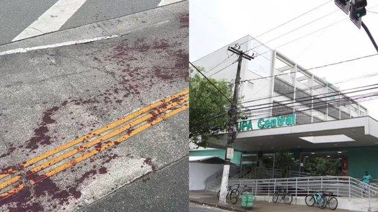 O acidente ocorreu no bairro Alemoa, onde o homem foi encontrado em parada cardiorespiratória e não sobreviveu - Imagem: Matheus Croce/TV Tribuna/ Divulgação