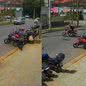 Vídeo de câmera de segurança mostra criminosos em Santos, que agiram em plena tarde em uma área movimentada - Imagem: Reprodução