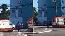 Idosa de 77 anos morreu após ser atropelada na Avenida Presidente Wilson, em São Vicente - Imagem: Reprodução