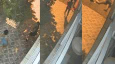 A jovem foi socorrida e internada após ser atingida por tiros; a polícia investiga o caso como tentativa de homicídio - Imagem: Reprodução