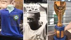 Peças históricas, objetos pessoais e homenagens internacionais integram o acervo do Museu Pelé, em Santos, dedicado à preservação da trajetória do Rei do Futebol - Imagem: Prefeitura de Santos