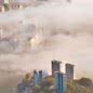 Imagem ilustrativa da neblina que cobriu a região - Imagem: Reprodução/Drone.r7