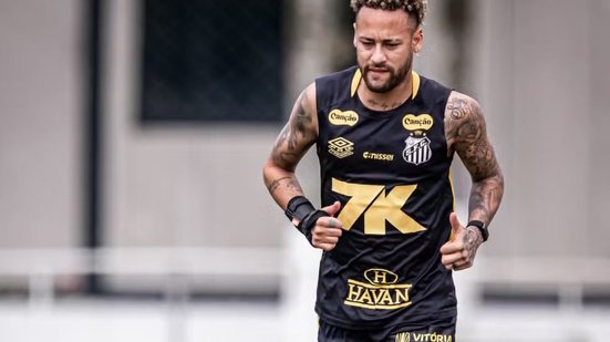 Neymar em treino do Santos nesta terça-feira dia 2 de Dezembro - Foto: Baretta/ Santos FC