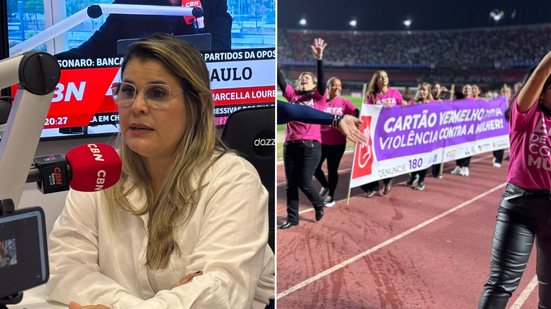 A campanha Agosto Lilás começou no Morumbi com ações de conscientização e apoio às vítimas de violência contra a mulher - Foto: Rádio CBN Santos