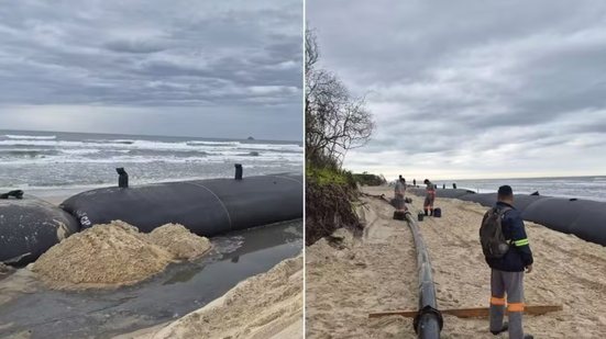 Obras no Estreito do Melão buscam conter o avanço da erosão e proteger comunidades tradicionais da Ilha do Cardoso, em Cananéia. Foto: Governo do Estado de São Paulo - Imagem: Divulgação / Governo do Estado de SP