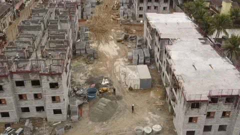 As obras do residencial Maresias, na costa sul da cidade, estão em ritmo acelerado - Imagem: reprodução redes sociais