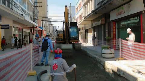 A previsão para o término dos trabalhos será para o dia 16 de outubro - Imagem: Prefeitura de Santos