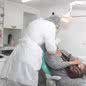 Odontomóvel atende mais de 50 munícipes de Santos no 1º dia da Campanha Artérias Saudáveis - Imagem: reprodução Prefeitura de Santos