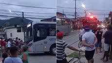 Acidente ocorreu após desembarque de passageira em avenida do bairro Perequê, em Guarujá; vítima não resistiu aos ferimentos - Imagem:  Reprodução/Netto Santos