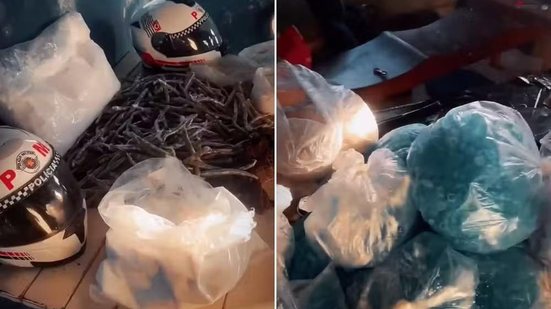 Corpo de mulher foi encontrado em barraco abandonado durante operação policial na comunidade da Vila Zilda, em Guarujá. - Imagem: Divulgação / 21° BPM/I