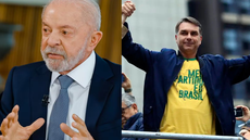 Lula e Flávio Bolsonaro aparecem com 46% das intenções de voto em eventual segundo turno, segundo pesquisa PoderData/Aya divulgada neste sábado (3) - Imagem: Reprodução