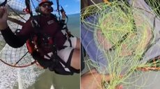 Adriano Azevedo dos Santos, de 41 anos, morreu na segunda-feira (24), um dia após sofrer uma queda de aproximadamente 10 metros durante um voo de paramotor em Itanhaém - Imagem: Arquivo Pessoal