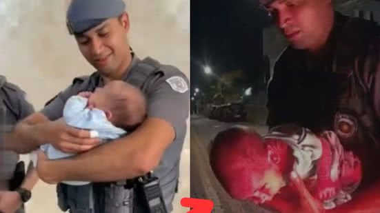 Família desesperada recebe ajuda da Polícia Militar, que realiza atendimento de emergência e leva bebê ao pronto-socorro - Foto: Polícia Militar