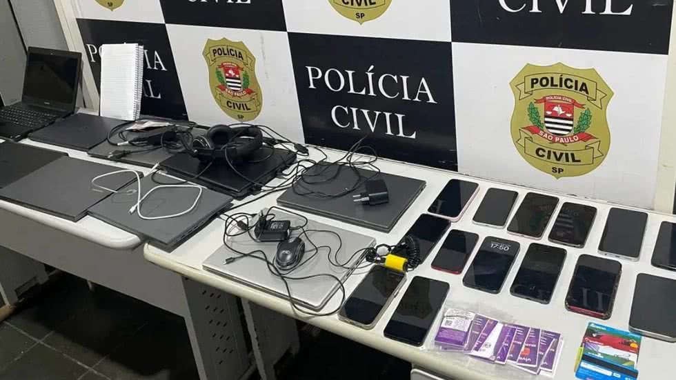 O mandado de busca e apreensão foi cumprido no local - Imagem: Divulgação/ Polícia Civil/ Elimeira