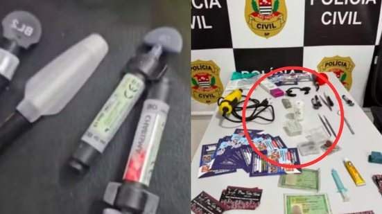 Tatuador é autuado por exercício ilegal da medicina e liberado, mas segue sob investigação das autoridades - Foto: Matheus Croce/ TV Tribuna e Reprodução/ TV Tribuna