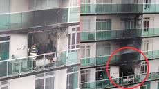 Após o incêndio, parte da fachada do edifício foi removida por segurança, mas outros apartamentos não foram afetados - Foto: Reprodução/ Rui Anjos