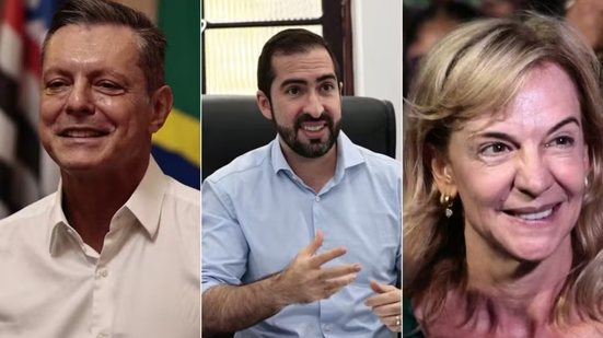 Os prefeitos Rogério Santos, de Santos, Kayo Amado, de São Vicente, e Cristina Wiazowski, de Mongaguá, estão entre os gestores da Baixada Santista que se manifestaram após a reeleição do presidente Lula, no domingo (25) - Imagem: Alexsander Ferraz/A Tribuna Jornal
