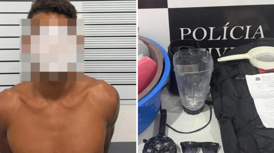 No local, o jovem confessou participação no roubo. - Imagem: Polícia Civil
