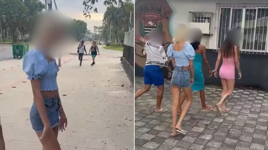 Suspeitas de participar de esquema de extorsão conhecido como “golpe do amor” foram levadas ao 2º Distrito Policial de Cubatão durante operação da Polícia Civil - Imagem: Reprodução